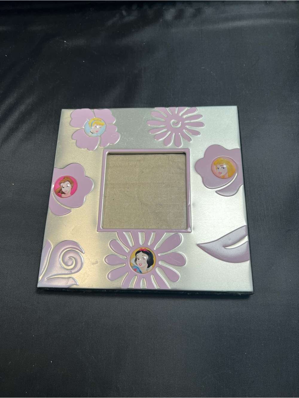 Disney Princess Connoisseur Picture Frame Silver Pink Floral 3x3 Photo Frame